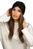 Elegant Black Women's Headband with Stylish Swirl Design