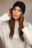 Elegant Black Women's Headband with Stylish Swirl Design