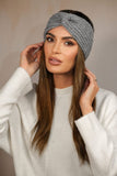 Elegant Gray Women's Headband with Stylish Swirl Design