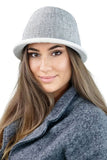 Elegant Checkered Beige Winter Hat for Women
