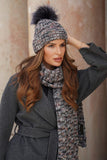 Elegant Colorful Hat with Luxurious Pom-Pom Design