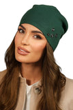 Elegant Women's Hat with Zircon Accents for Winter Chic