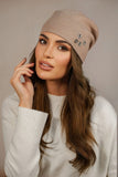 Elegant Women's Hat with Zirconia Embellishments for Cold Days