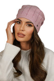 Elegant Rose Cap with Pearl Detail for Autumn & Spring