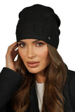 Elegant Black Women's Hat with Pearl Detail for Fall & Spring
