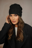 Elegant Black Women's Hat with Pearl Detail for Fall & Spring