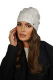 Elegant Ecru Women's Hat with Pearl Ornament and Zircons