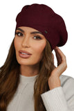 Elegant Burgundy Wool Beret for Stylish Winter Looks