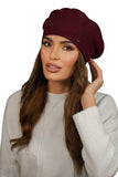Elegant Burgundy Wool Beret for Stylish Winter Looks