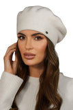 Elegant Ecru Woolen Women's Winter Beret for Stylish Warmth