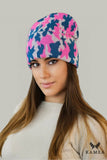Turquoise Camouflage Winter Hat for Stylish Comfort