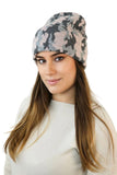 Trendy Camouflage Pink Winter Hat for Stylish Young Adults