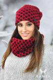 Warm Red Winter Hat and Scarf Set for Stylish Comfort