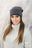 Graphite Pepita Cap for Sensitive Skin - Stylish & Comfortable