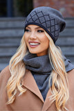 Graphite Pepita Cap for Sensitive Skin - Stylish & Comfortable