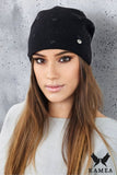 Chic Winter Polka Dot Shimmer Hat for Cozy Cold Days