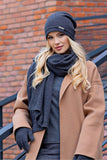 Elegant Women's Woolen Hat with Zircon Embellishments
