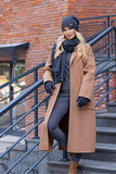 Elegant Women's Woolen Hat with Zircon Embellishments