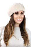 Elegant Adjustable Winter Beret with Decorative Pattern