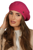 Elegant Peony Sequin Beret with Soft Polar Lining