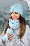 Stylish Mint Knitted Fingerless Gloves for Women