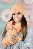 Cozy Fingerless Peach Knitted Hand Warmers for Stylish Comfort