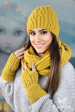Elegant Olive Knitted Fingerless Hand Warmers for Women