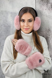 Fashionable Pink Faux Fur Earmuffs for Winter Warmth