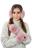 Fashionable Pink Faux Fur Earmuffs for Winter Warmth