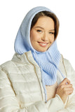 Trendy Blue Hooded Neck Warmer for Autumn-Winter Style