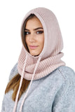 Trendy Pink Hooded Balaclava & Neck Warmer for Winter Style
