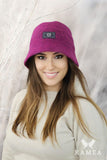 Trendy Fuchsia Bucket Hat with Unique Metallic Accents