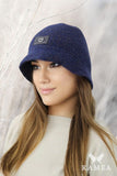 Chic Navy Bucket Hat with Polar Lining and Sparkling Details