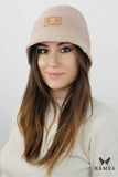 Trendy Pink Bucket Hat with Fleece Lining & Sparkling Details