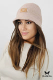 Trendy Pink Bucket Hat with Fleece Lining & Sparkling Details