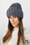 Cozy Ribbed Knit Winter Hat with Polar Lining for Warmth