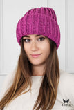 Stylish Thick Knit Winter Hat with Polar Lining