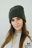 Stylish Khaki Beanie Hat for Cozy Autumn-Winter Fashion