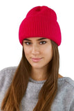 Cozy Fuchsia Striped Winter Hat for Stylish Warmth