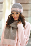 Elegant Women's Houndstooth Hat with Bow and Shine