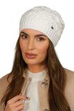 Elegant Ecru Women's Winter Hat with Cozy Wool Blend
