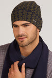 Stylish Men's Khaki Winter Hat with Dynamic Two-Tone Design