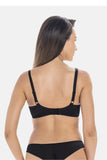 Elegant Black Semi-Rigid Underwire Bra for All-Day Comfort