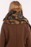 Chic Animal Motif Scarf with Fringes for Cold Weather