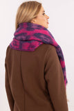 Elegant Animal Motif Scarf with Fringes for Winter Style