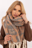 Chic Animal Motif Scarf with Fringes for Winter Elegance