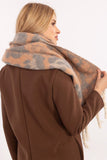Chic Animal Motif Scarf with Fringes for Winter Elegance