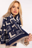 Chic Geometric Patterned Scarf with Tassels for All Occasions