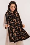 Chic Geometric Pattern Viscose Scarf with Fringed Edges