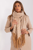 Chic Geometric Pattern Scarf with Tassels for Fall Style